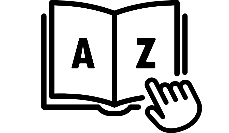 A drawing depicting a book with A to Z written across the pages.