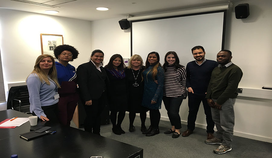 Vice-Chancellor Lynn Dobbs with the new international scholars