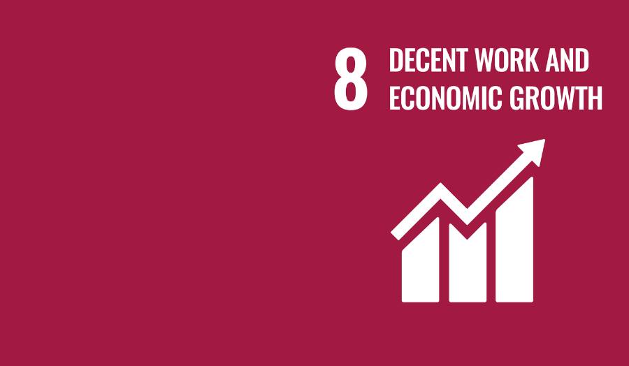 Decent Work and Economic Growth SDG logo