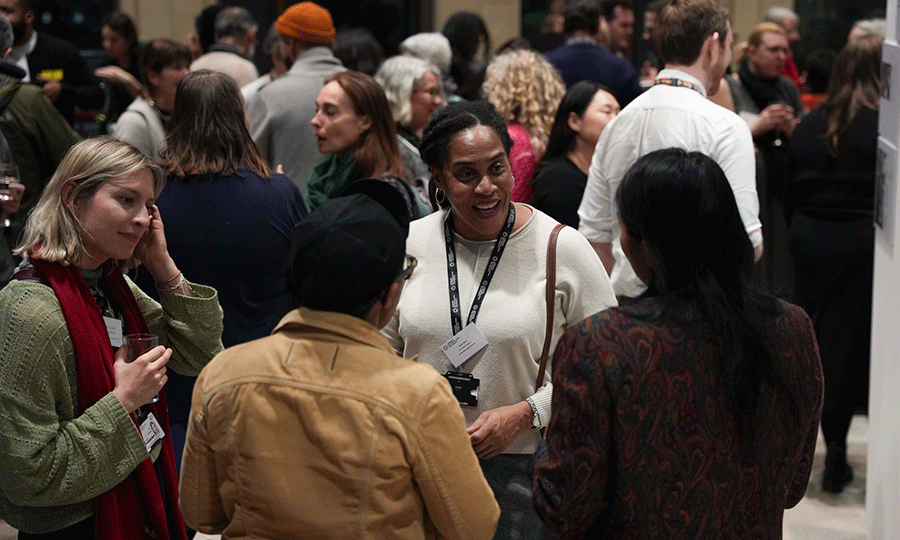 a diverse group of people at CARES launch